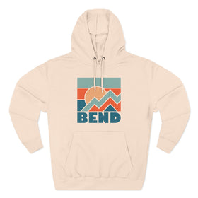 Buy pale-pink Bend, Oregon Hoodie - Retro Mountain Unisex Sweatshirt