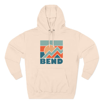 Buy pale-pink Bend, Oregon Hoodie - Retro Mountain Unisex Sweatshirt