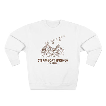 Premium Steamboat Springs, Colorado Gondola Ski Mountain Sweatshirt - 0