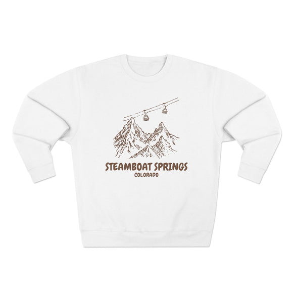 Premium Steamboat Springs, Colorado Gondola Ski Mountain Sweatshirt