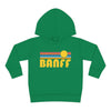 Banff, Canada Toddler Hoodie - Retro Sunrise Unisex Banff Toddler Sweatshirt