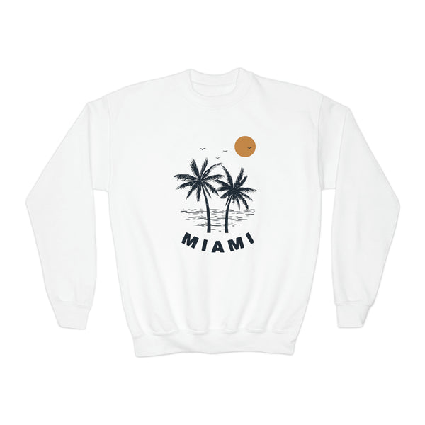 Miami, Florida Youth Sweatshirt - Unisex Kid's Miami Crewneck Sweatshirt