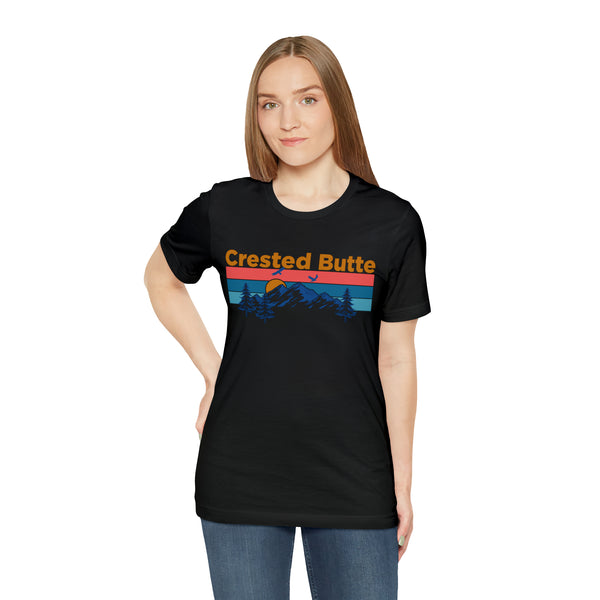 Crested Butte, Colorado Shirt - Mountain Sunset Unisex Crested Butte T-Shirt