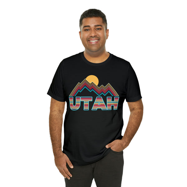 Utah T Shirt Retro Mountain - Unisex Utah Shirt