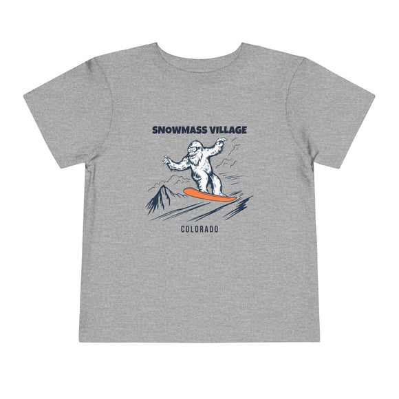 Snowmass Village, Colorado Yeti Snowboard Toddler Tee