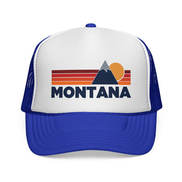 Buy royal Montana Retro Mountains Trucker Hat - Vintage Style Montana Cap