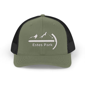 Buy loden-black Estes Park, Colorado Snapback Trucker Cap - Embroidered Estes Park Hat