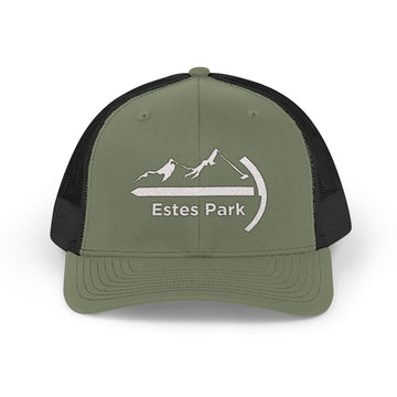 Buy loden-black Estes Park, Colorado Snapback Trucker Cap - Embroidered Estes Park Hat