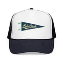 Lake Clark National Park Pennant Trucker Hat — Vintage Foam Mesh Cap-1