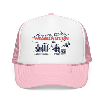 Buy light-pink-white Washington Après-ski Trucker Hat — Foam Mesh Cap