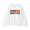 Seattle, Washington Sweatshirt Retro Sun Unisex - Seattle Vintage Inspired Warm Pullover Jumper