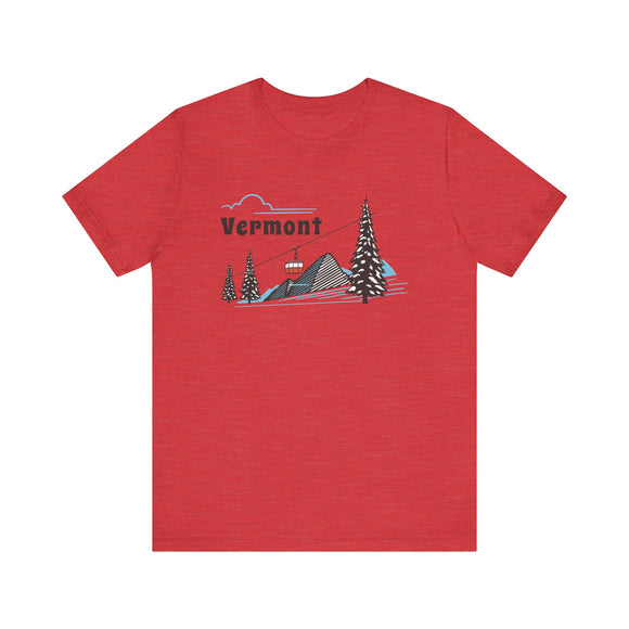 Vermont T-Shirt - Retro Ski Mountain Gondola Unisex Vermont Shirt