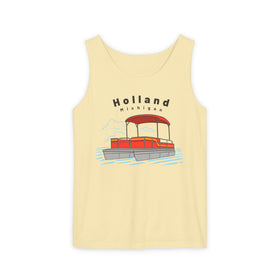 Buy butter Holland, Michigan Tank Top Unisex - Pontoon Boat - Comfort Colors - 100% Cotton