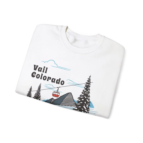 Vail, Colorado Sweatshirt - Unisex Retro Ski Mountain Gondola Vail Sweatshirt