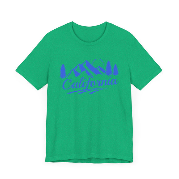 California T-Shirt - Retro Mountain Unisex California Shirt