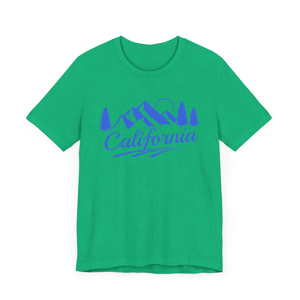 California T-Shirt - Retro Mountain Unisex California Shirt