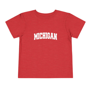Buy heather-red Michigan Toddler Graphic Tee - Kids Michigan Vacation T-Shirt