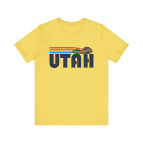 Buy maize-yellow Utah T Shirt - Retro Jetski PWC Graphic Utah Tee