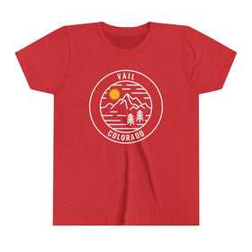 Vail, Colorado Youth Shirt - Retro Mountain Vail Kid's T-Shirt