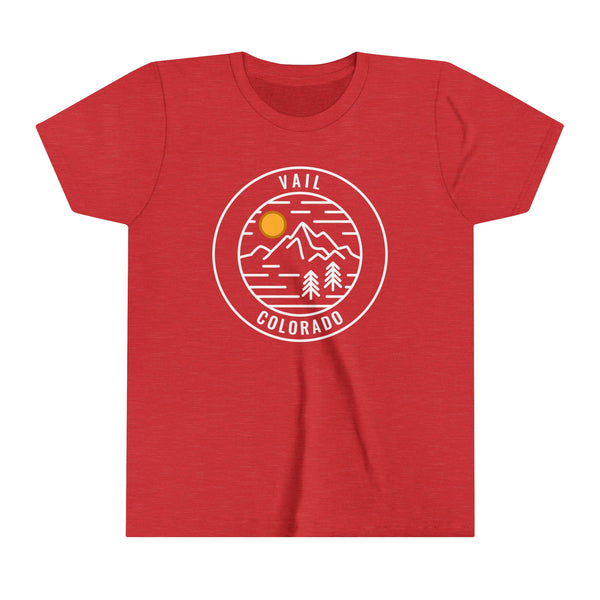 Vail, Colorado Youth Shirt - Retro Mountain Vail Kid's T-Shirt