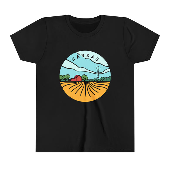 Kansas Youth T-Shirt - Unisex Kids Kansas Shirt