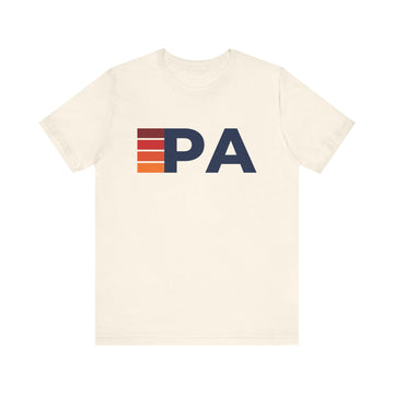 Pennsylvania Retro Stripes T-Shirt | Pennsylvania State Tee - 0