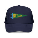 Portland, Oregon Pennant Trucker Hat — Retro Flag Foam Cap-1