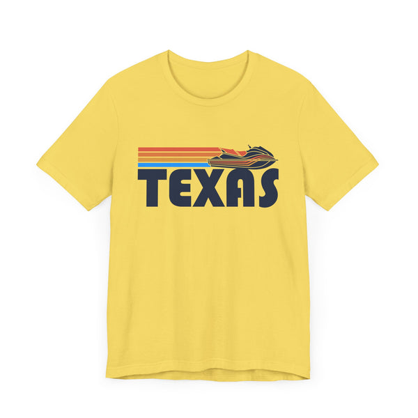 Texas T Shirt - Retro Jetski PWC Graphic Texas Tee