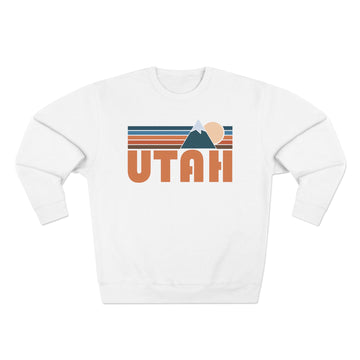 Buy white Premium Utah Retro Mountain Graphic Sweatshirt