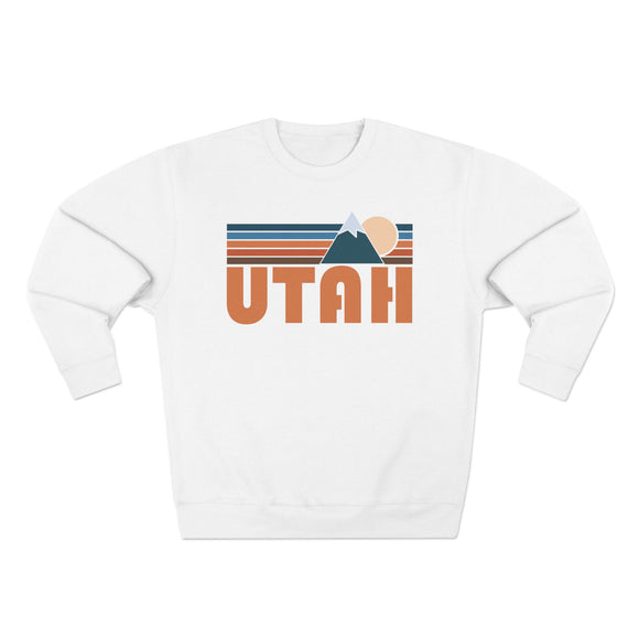 Premium Utah Retro Mountain Graphic Sweatshirt