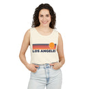 Los Angeles, California Retro Sunstripe Tank Top | Comfort Colors - 100% Cotton-10