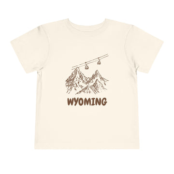 Wyoming Toddler T-Shirt — Vintage Gondola Ski Mountain Tee