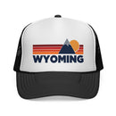 Wyoming Retro Mountains Trucker Hat - Vintage Style Wyoming Cap-2
