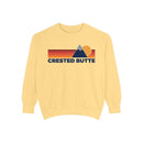 Crested Butte, Colorado Mountain Stripes Sweatshirt | Comfort Colors - 100% Cotton-2