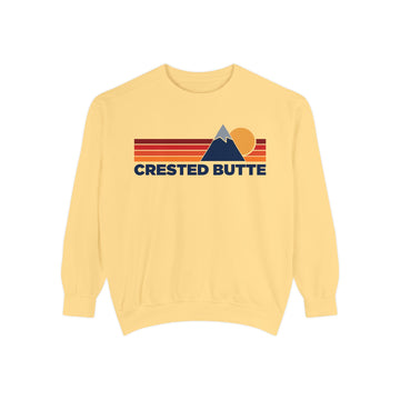 Crested Butte, Colorado Mountain Stripes Sweatshirt | Comfort Colors - 100% Cotton - 0