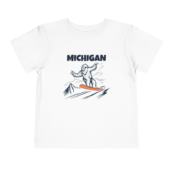 Michigan Yeti Snowboard Toddler Tee