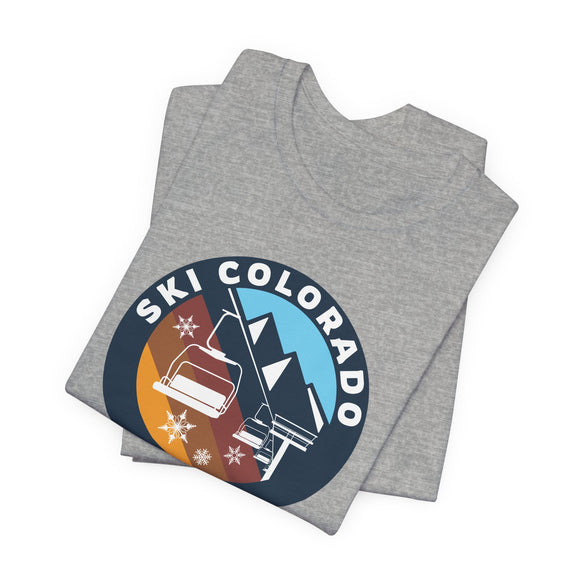 Colorado T Shirt - Retro Ski Lift Colorado Tee