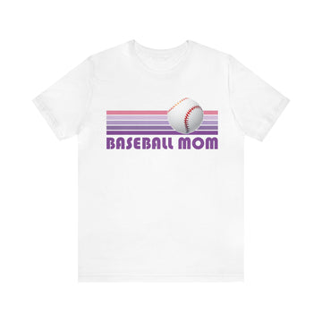 Buy white Baseball Mom T-Shirt - Retro Unisex Baseball Mom Shirt
