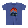 Wyoming Youth Shirt - Retro Mountain Wyoming Kid's T-Shirt