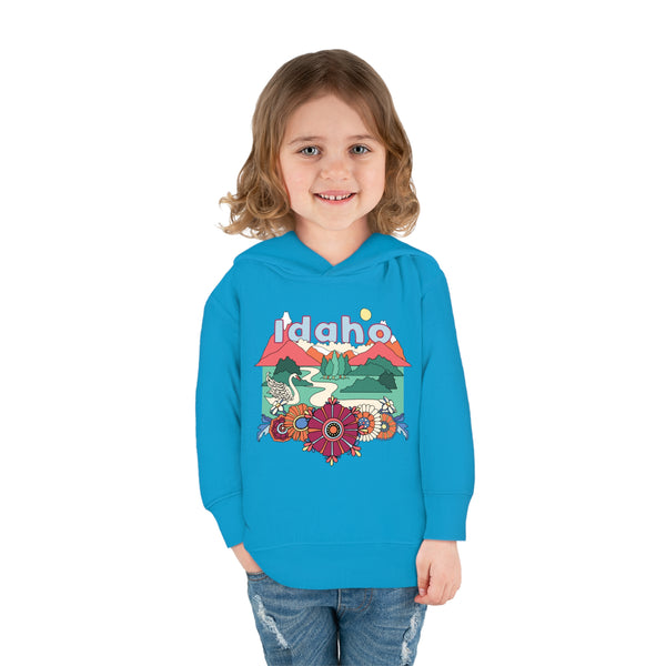 Idaho Toddler Hoodie - Boho Mountain Unisex Idaho Toddler Sweatshirt