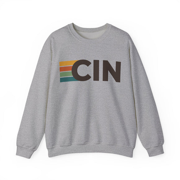 Cincinnati, Ohio CIN Retro Stripe Sweatshirt