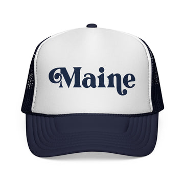 Buy dark-navy Maine Retro Mountains Trucker Hat