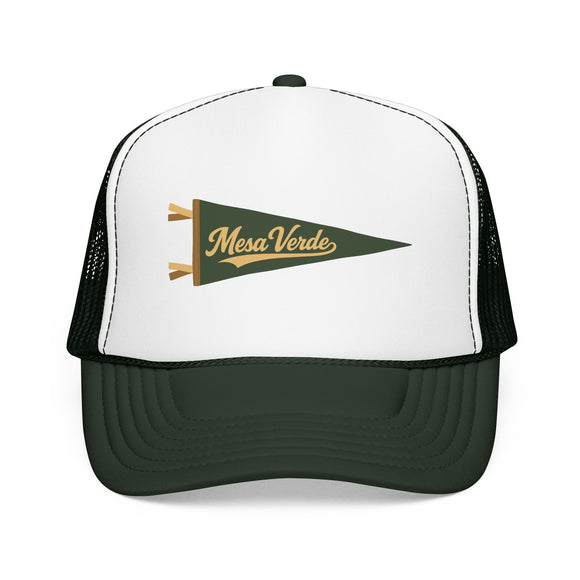 Mesa Verde National Park Pennant Trucker Hat — Vintage Foam Mesh Cap