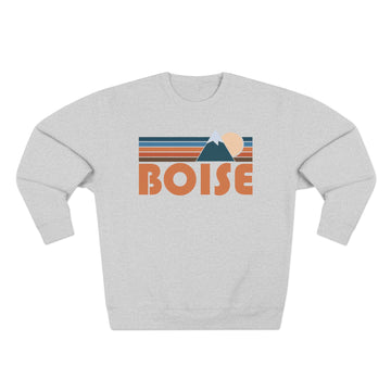 Premium Boise, Idaho Retro Mountain Graphic Sweatshirt - 0