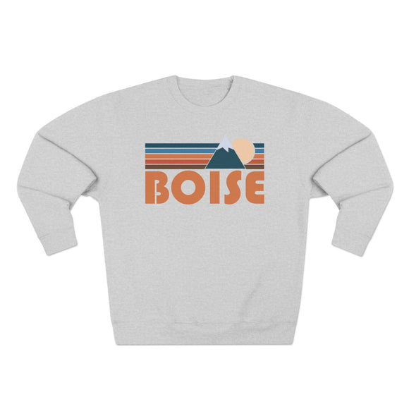 Premium Boise, Idaho Retro Mountain Graphic Sweatshirt