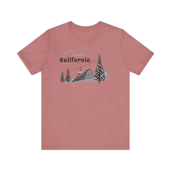 California T-Shirt - Retro Ski Mountain Gondola Unisex California Shirt