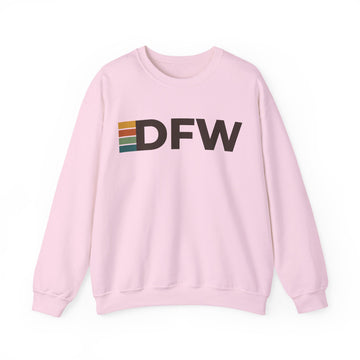 Buy light-pink Dallas, Texas DFW Retro Stripe Sweatshirt