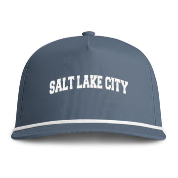 Salt Lake City, Utah Embroidered Rope Hat - Vintage Sunwashed Rope Cap, Comfort Colors