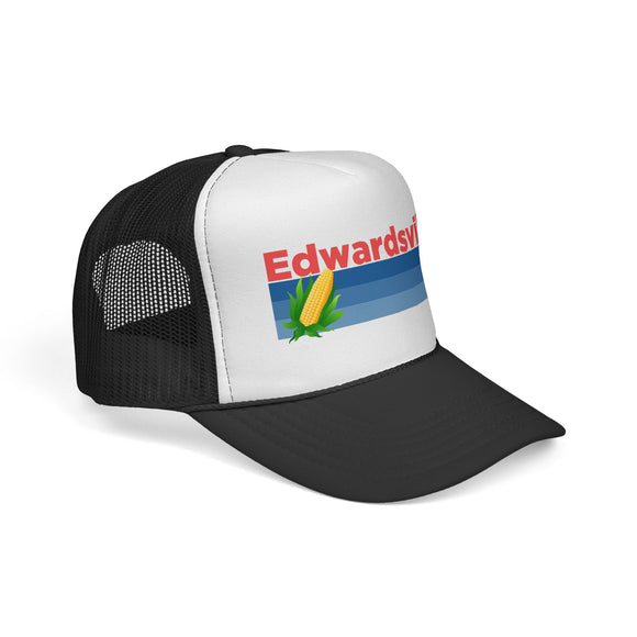 Edwardsville, Illinois Retro Corn and Farm Trucker Hat