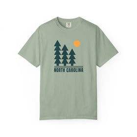 North Carolina T Shirt, Comfort Colors Cotton 100% Cotton Trees Tee - 0